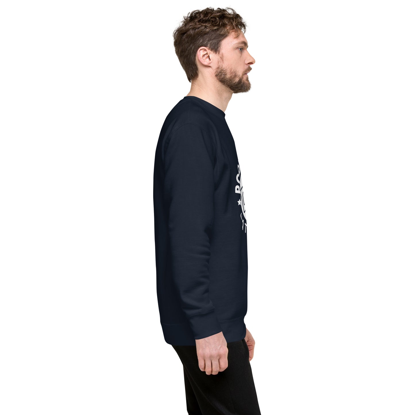 Mens Premium Podium Club Track Crest Sweatshirt - Black or Navy