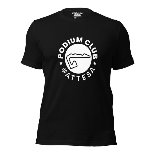 Podium Club Track Crest Tee 2024 - Navy, Black, or Royal Blue