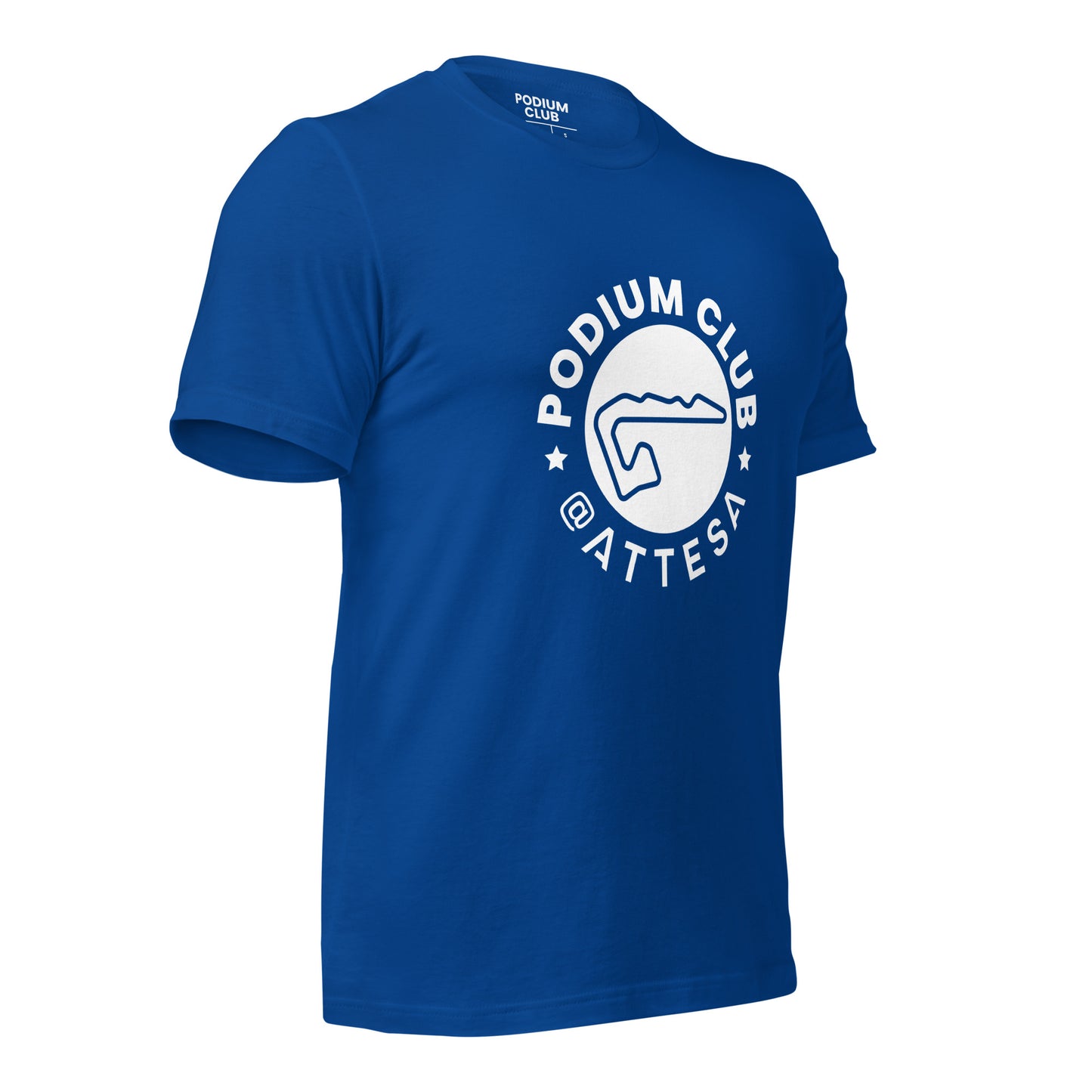 Podium Club Track Crest Tee 2024 - Navy, Black, or Royal Blue