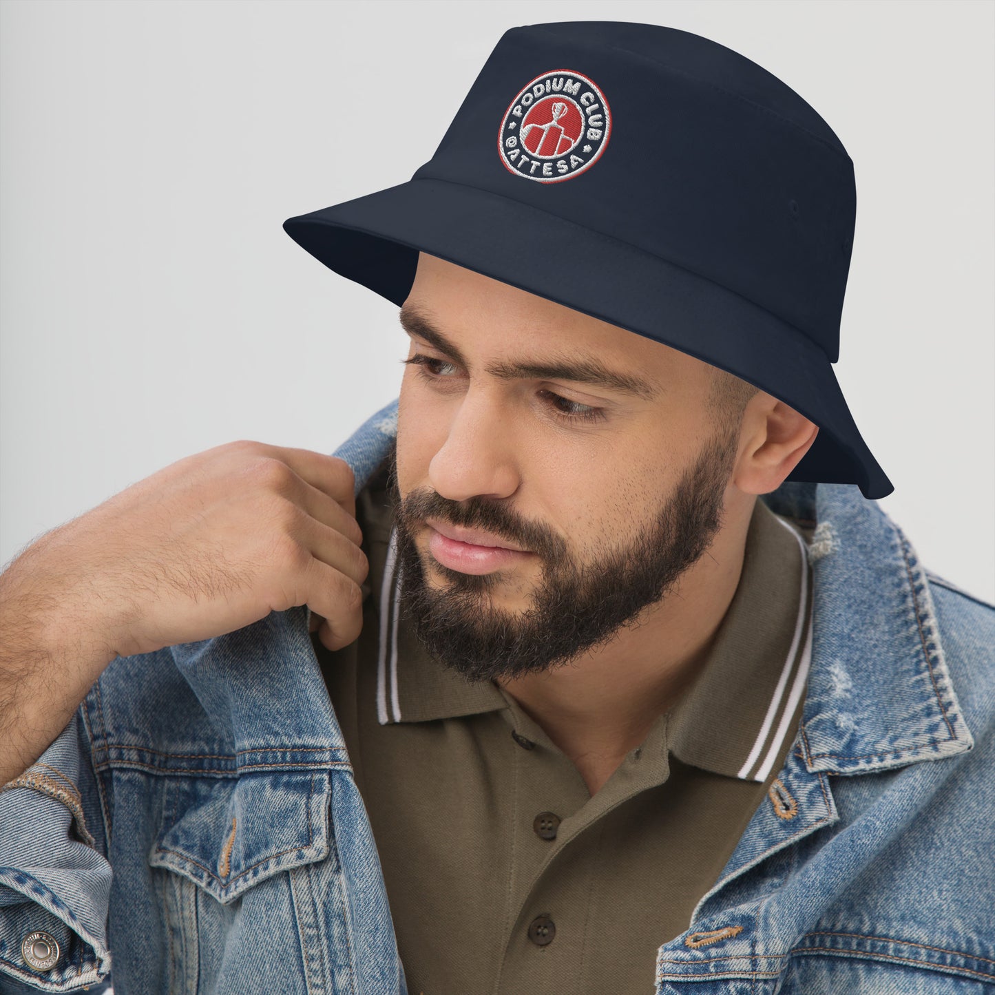 Podium Club Logo Bucket Hat - Navy or Black