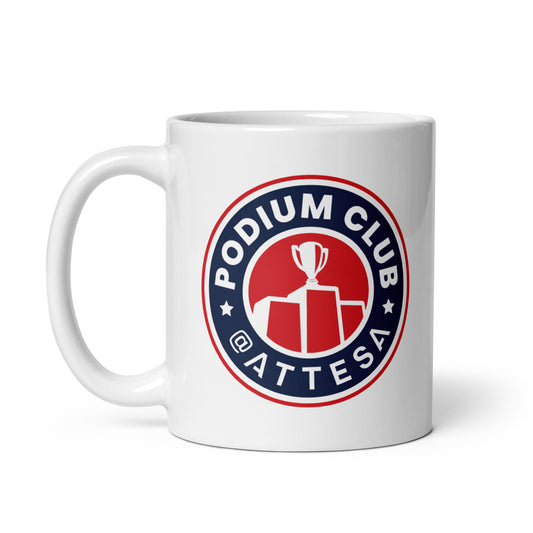 Podium Club Track Day Coffee Mug - White - 11 0z. or 15 oz.