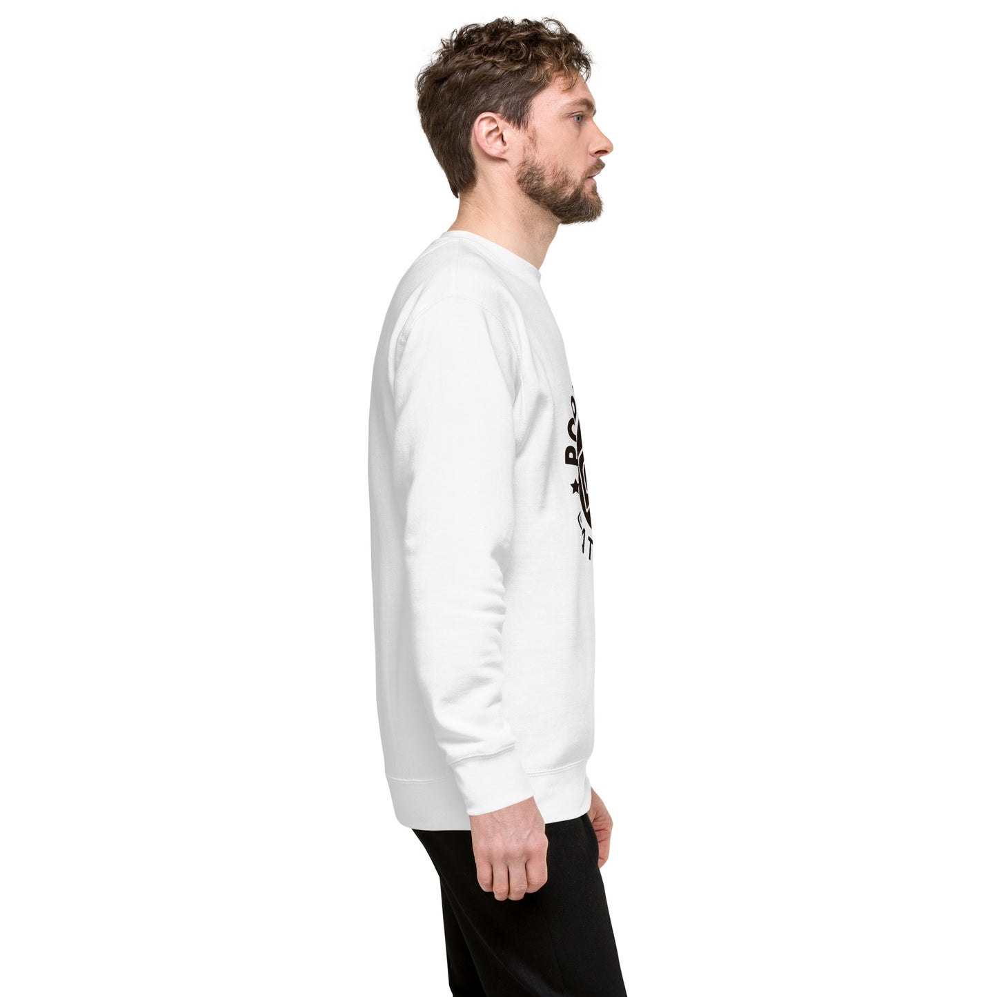 Mens Premium Podium Club Track Crest Sweatshirt - White