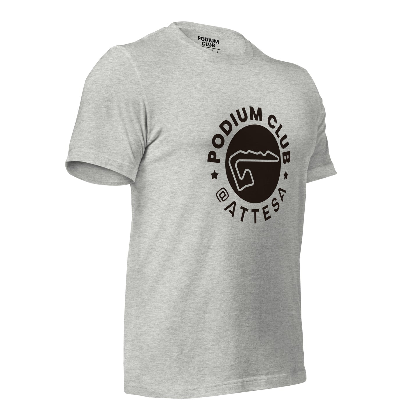 Podium Club Track Crest Tee 2024 - Red, White, or Heather Grey