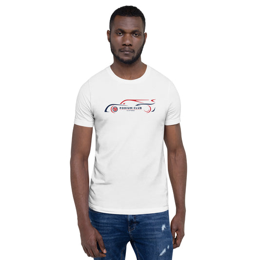 Men's Podium Club GTP Car & Track Map T-Shirt - White