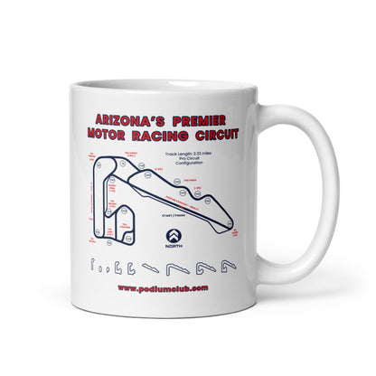 Podium Club Track Day Coffee Mug - White - 11 0z. or 15 oz.
